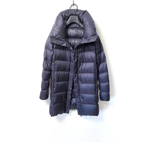 Uniqlo Stand Collar Mid Length Down Coat - Picture 3 of 5